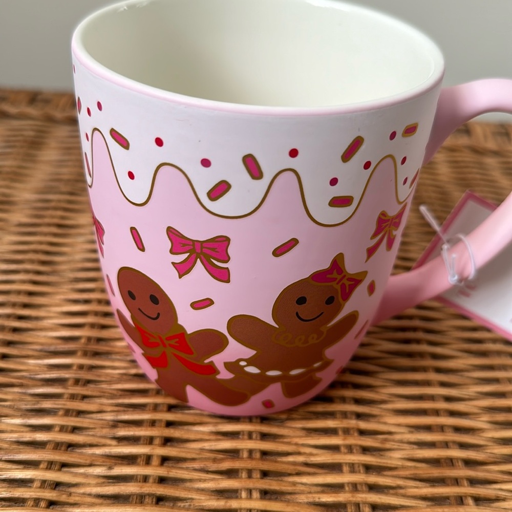 Gingerbread and bows holiday mug by Peppermint & Pine